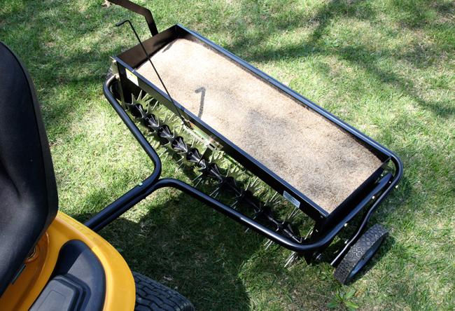 Aerating and Overseeding with Brinly Attachments